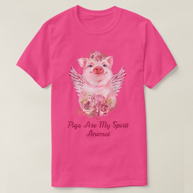 T-shirt Les Cochons Sont Mon Esprit Les Amateurs De Cochon (Design devant)