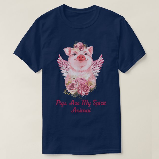 T-shirt Les Cochons Sont Mon Esprit Les Amateurs De Cochon (Design devant)