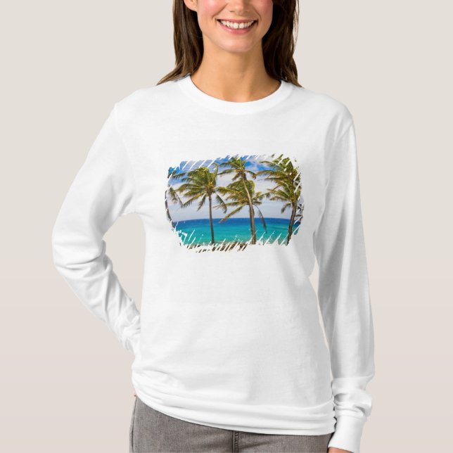 T-shirt Les cocotiers (Cocos nucifera) se balancent dans (Devant)