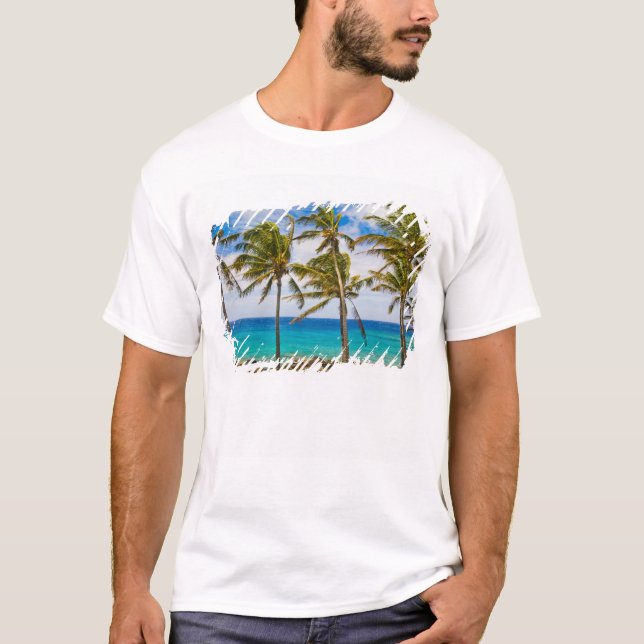 T-shirt Les cocotiers (Cocos nucifera) se balancent dans (Devant)