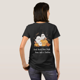 T-shirt Les cœurs gentils brillent plus que les citrouille