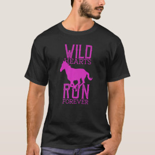 T-shirt Les Coeurs Sauvages Courez pour toujours Cheval Gi