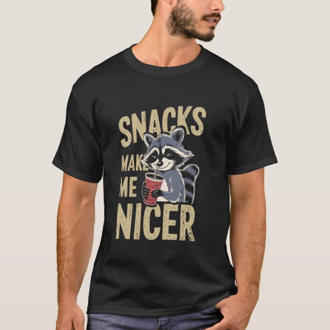 T-shirt Les collations me rendent plus gentil, Mème de rat (Devant)