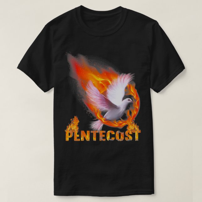 T-shirt Les colombes de la Pentecôte Flamme Saint-Esprit c (Design devant)