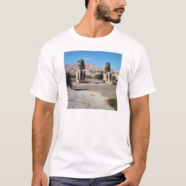 T-shirt Les colosses de Memnon, statues d'Amenhotep (Devant)