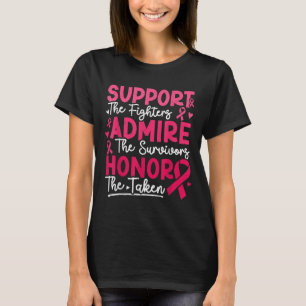 T-shirt Les Combattants Admirent Les Survivants Cancer Du 