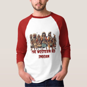T-shirt Les Combattants De Courage De L'Inde Rouge Occiden
