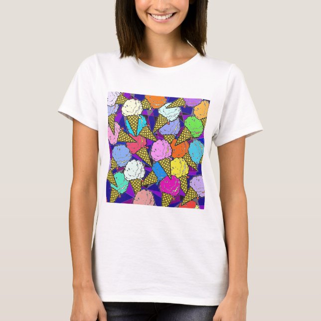 T-shirt Les cônes de crème glacée (Devant)