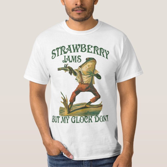 T-shirt Les confitures de fraises, mais ma serrure, ne (Devant)