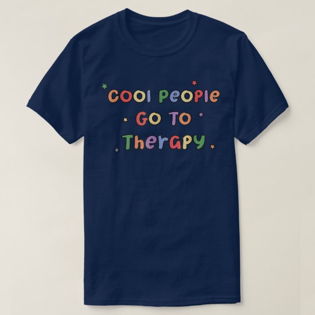 T-shirt Les cool vont à la thérapie (Design devant)