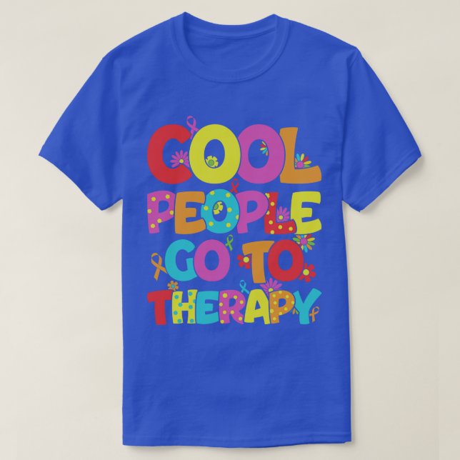 T-shirt Les cool vont à la thérapie (Design devant)