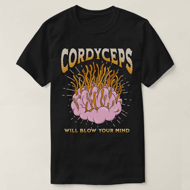 T-shirt Les cordyceps vont vous éblouir (Design devant)