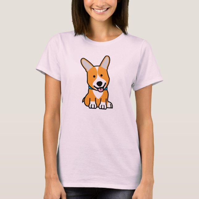 T-shirt Les Corgis de corgi poursuivent le Pembroke (Devant)