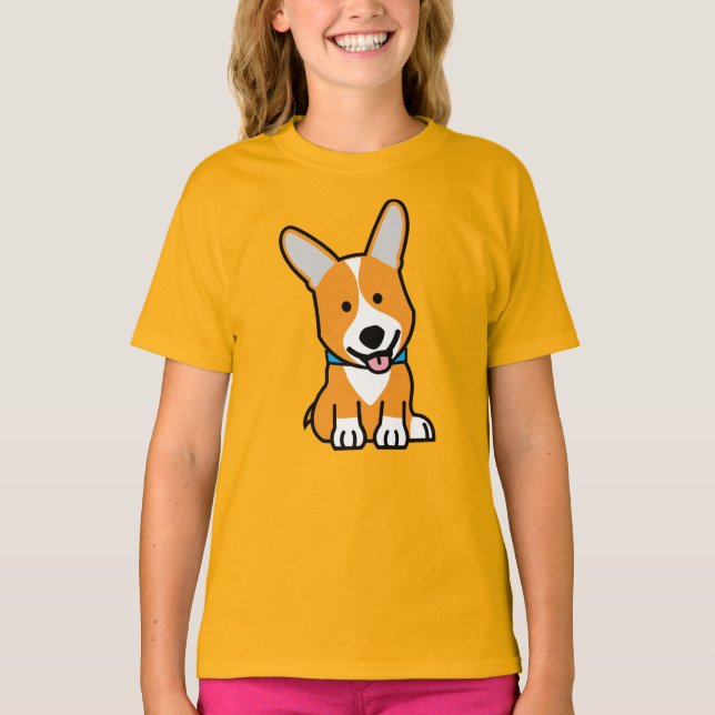 T-shirt Les Corgis de corgi poursuivent le Pembroke (Devant)