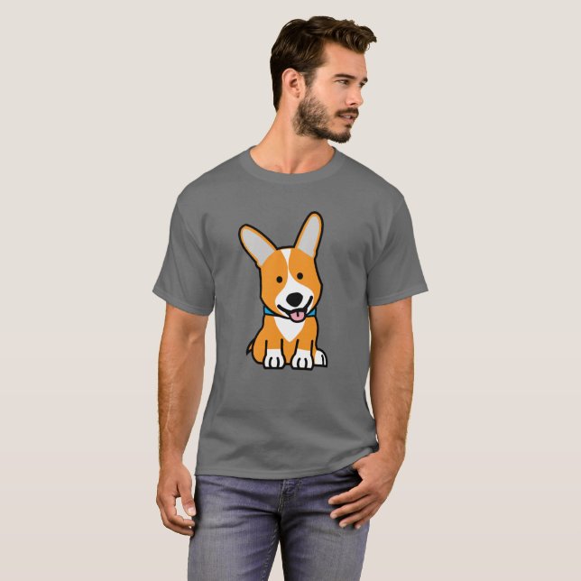 T-shirt Les Corgis de corgi poursuivent le Pembroke (Devant entier)