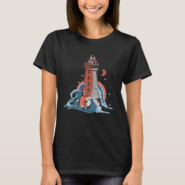 T-shirt Les côtes magnifiques Vagues (Devant)