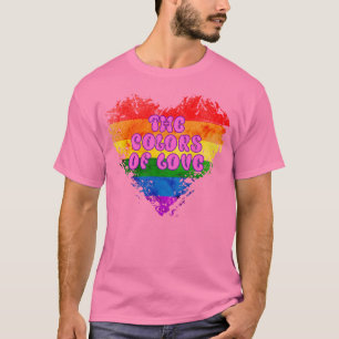 T-shirt Les couleurs de l'amour Gay pride LGBTQ Rainbow He