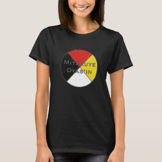 T-shirt Les couleurs foncées Lakota des femmes de Mitakuye