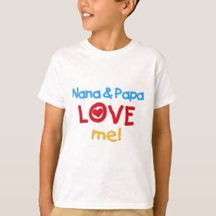 T-shirt Les couleurs primaires Nana et le papa m'aiment