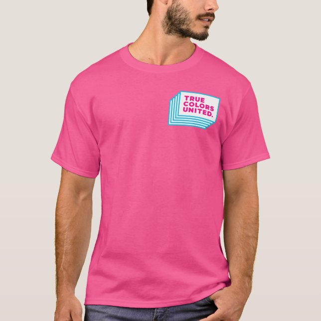 T-shirt Les couleurs vraies ont uni la chemise (magenta) (Devant)