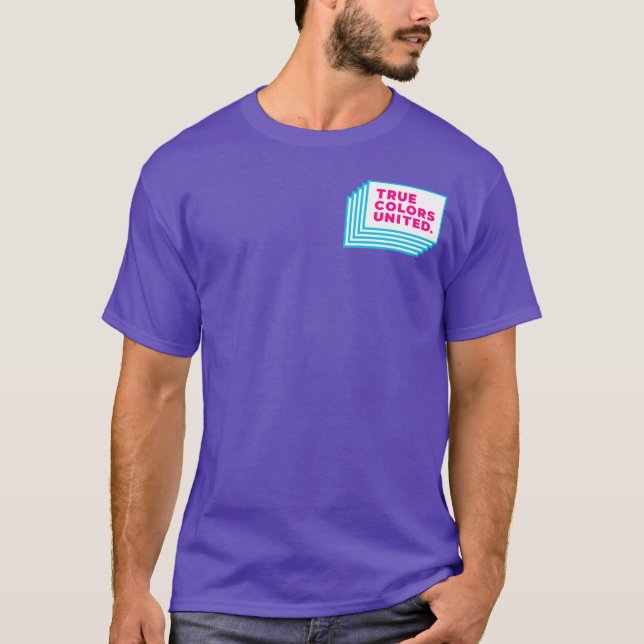 T-shirt Les couleurs vraies ont uni la chemise (pourpre) (Devant)