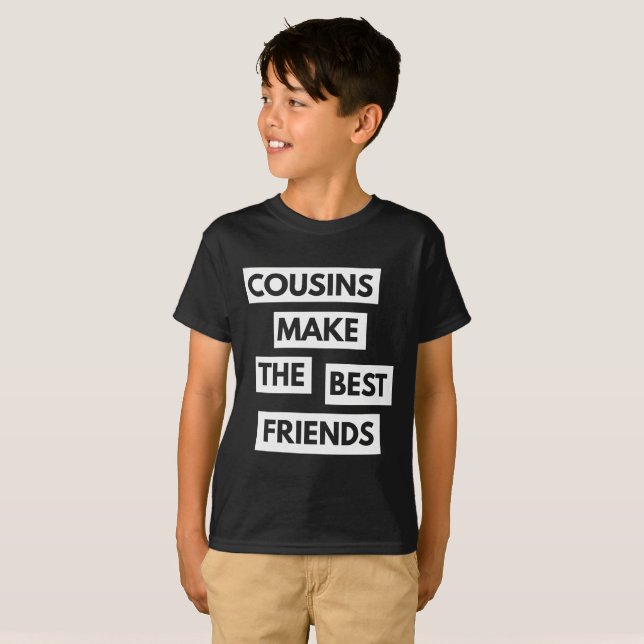 T-shirt Les cousins font les meilleurs amis (Devant entier)