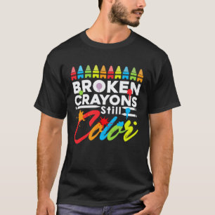 T-shirt Les crayons cassés colorent encore La santé mental