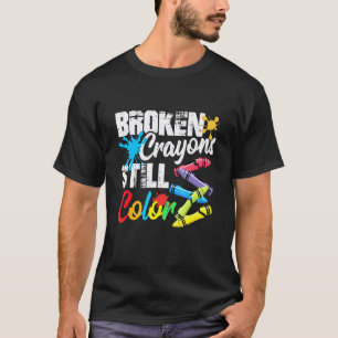 T-shirt Les crayons cassés colorent encore la sensibilisat