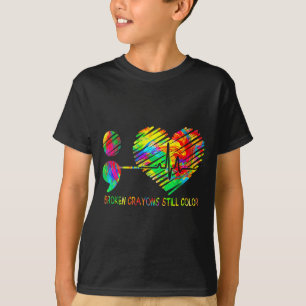 T-shirt Les crayons cassés colorent toujours la prévention