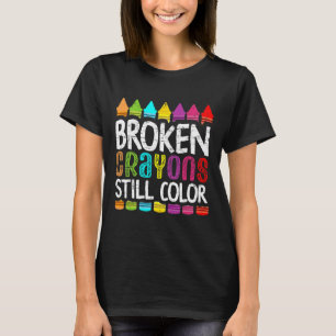 T-shirt Les Crayons cassés continuent de colorer les spéci
