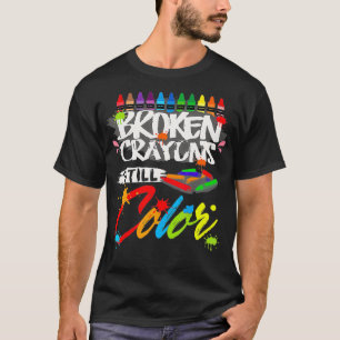 T-shirt Les Crayons cassés continuent de colorer les spéci