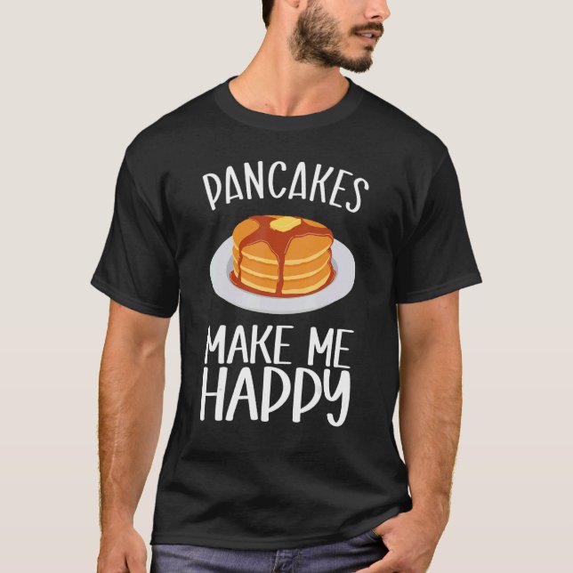 T-shirt Les crêpes me rendent heureux petit-déjeuner (Devant)