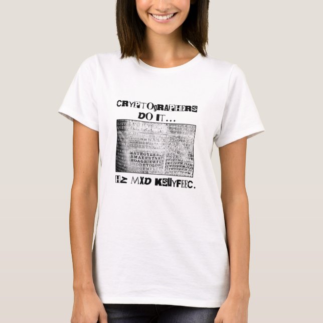 T-shirt Les cryptographes le font... HZ MXD KSUYFEEC (Devant)