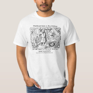 T-shirt "Les cuisiniers médiévaux avec de grands couteau
