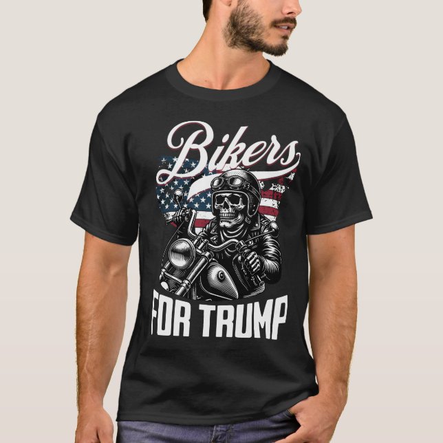 T-shirt Les cyclistes pour Trump (Devant)