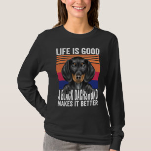 T-shirt Les dachshunds rendent votre vie bonne vintage