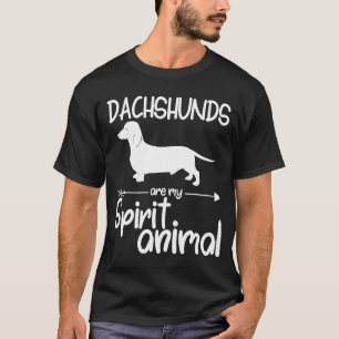 T-shirt Les Dachshunds Sont Mon Esprit Animal Pour Hommes