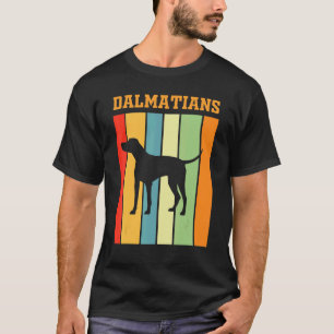 T-shirt Les Dalmatiens Ombrent Silhouette Dans Les Couleur
