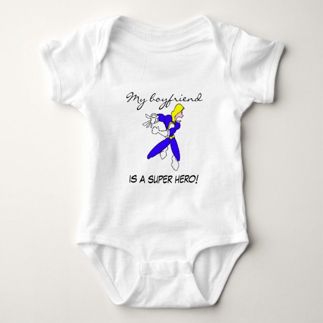 T-shirt Les dames 3/4 de mon ami est un superhéros ! (Devant)