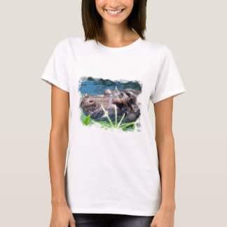 T-shirt Les dames affamées d'hippopotame ont adapté le