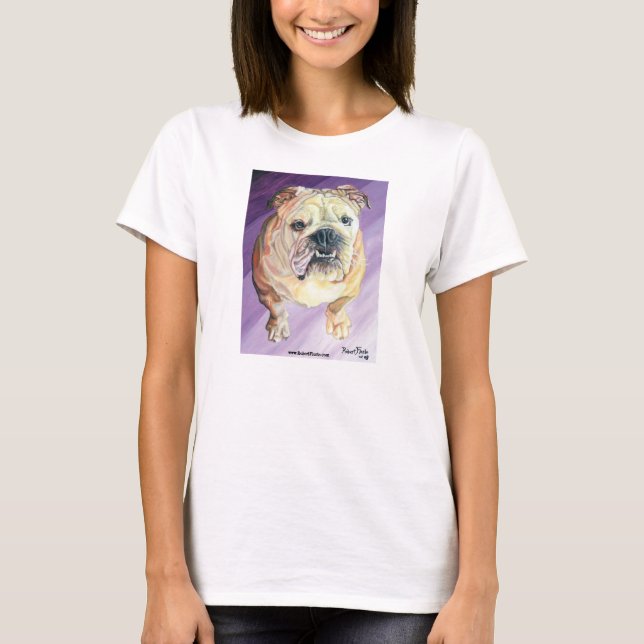 T-shirt Les dames blanches de portrait d'huile de (Devant)