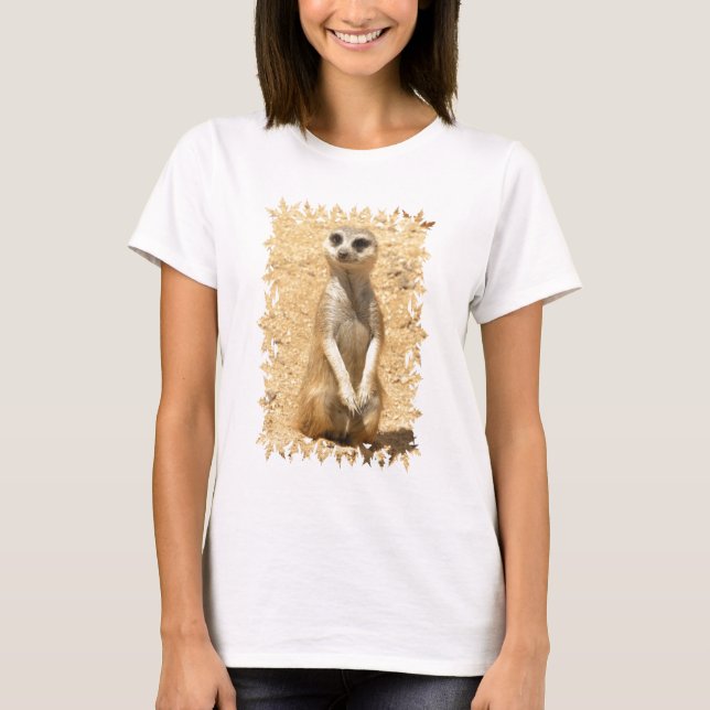 T-shirt Les dames curieuses de Meerkat ont adapté le (Devant)