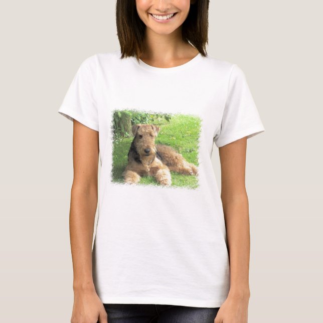 T-shirt Les dames d'Airedale Terrier ont adapté T-S'hirt (Devant)