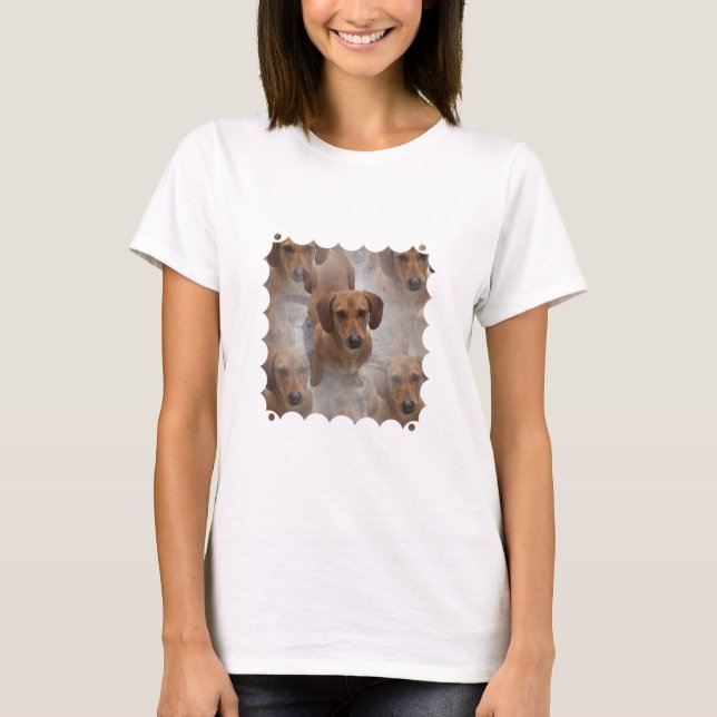 T-shirt Les dames de délivrance de teckel ont adapté le (Devant)