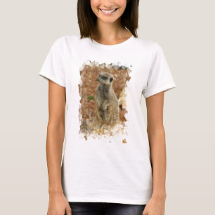T-shirt Les dames de Meerkat de bébé ont adapté le T-sh