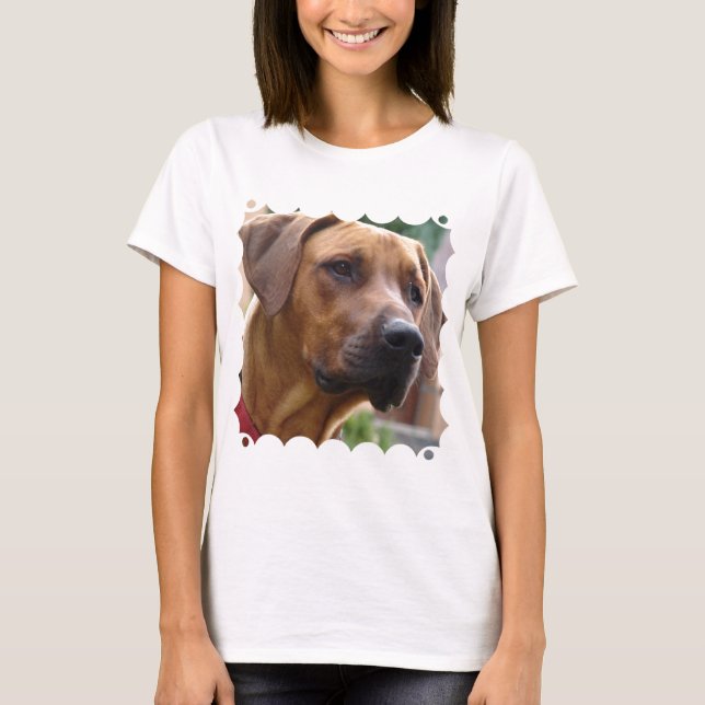 T-shirt Les dames de Rhodesian Ridgeback ont adapté le (Devant)