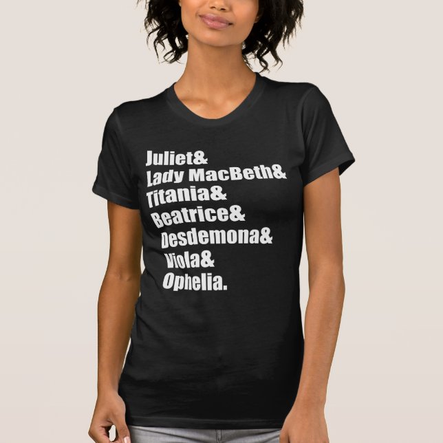 T-shirt Les dames de Shakespeare (Devant)