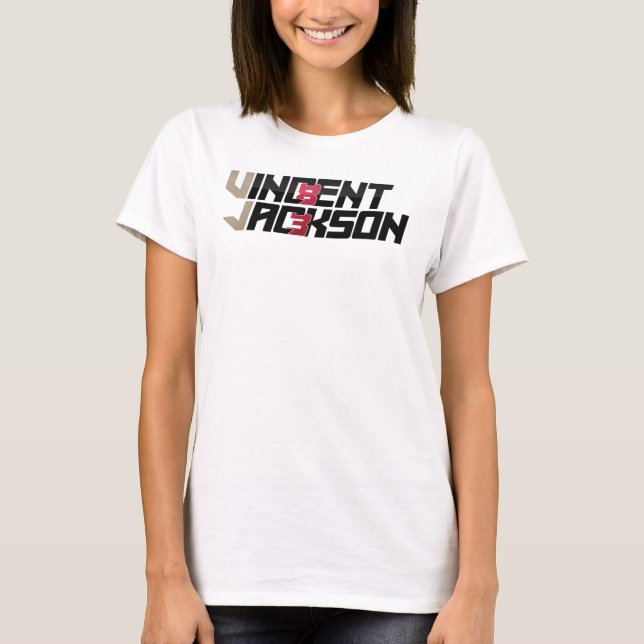 T-shirt Les dames de Vincent Jackson ont adapté la chemise (Devant)