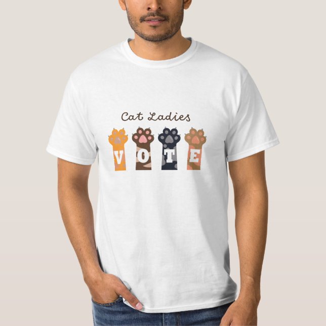T-shirt Les dames du chat votent Tee (Devant)