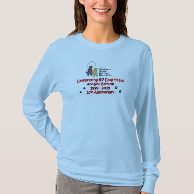 T-shirt Les dames du GoldHeart 20e anniversaire d'une long (Devant)